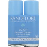 SANOFLORE DEO 24H COTON 50MLX2 — Pharmacie Pharmagreen Boucicaut