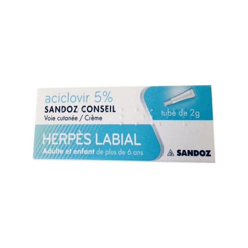 ACICLOVIR 5% SANDOZ CONS CR TUB 2G — Pharmacie Le pallec
