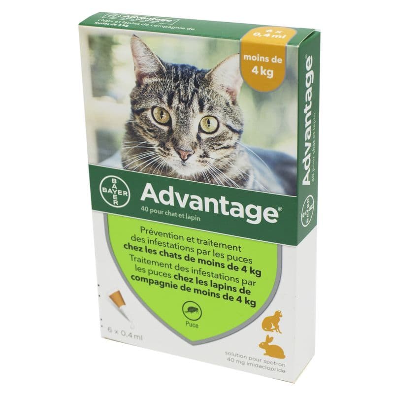ADVANTAGE-40 CHAT/LAPIN PIPET 6 — Grande Pharmacie de la Gare - Sartrouville