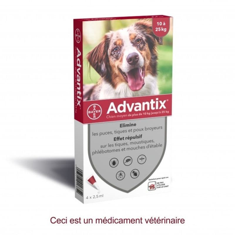 ADVANTIX MOY CHIEN PIPET2,5ML6 — Grande Pharmacie de la Gare - Sartrouville