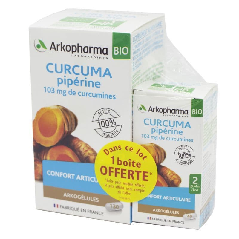 ARKOG CURCUMA+PIPERINE GELU 130+40 — Pharmacie Neyret