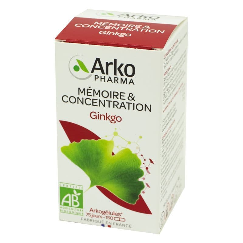 ARKOG GINKGO BIO GELUL 150 — Pharmacie Sainte-honorine / la cité