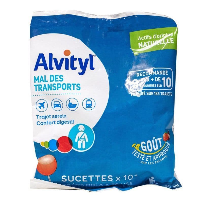 ALVITYL MAL TRANSPORT SUCETTE X10 — Grande Pharmacie du Pont surennes