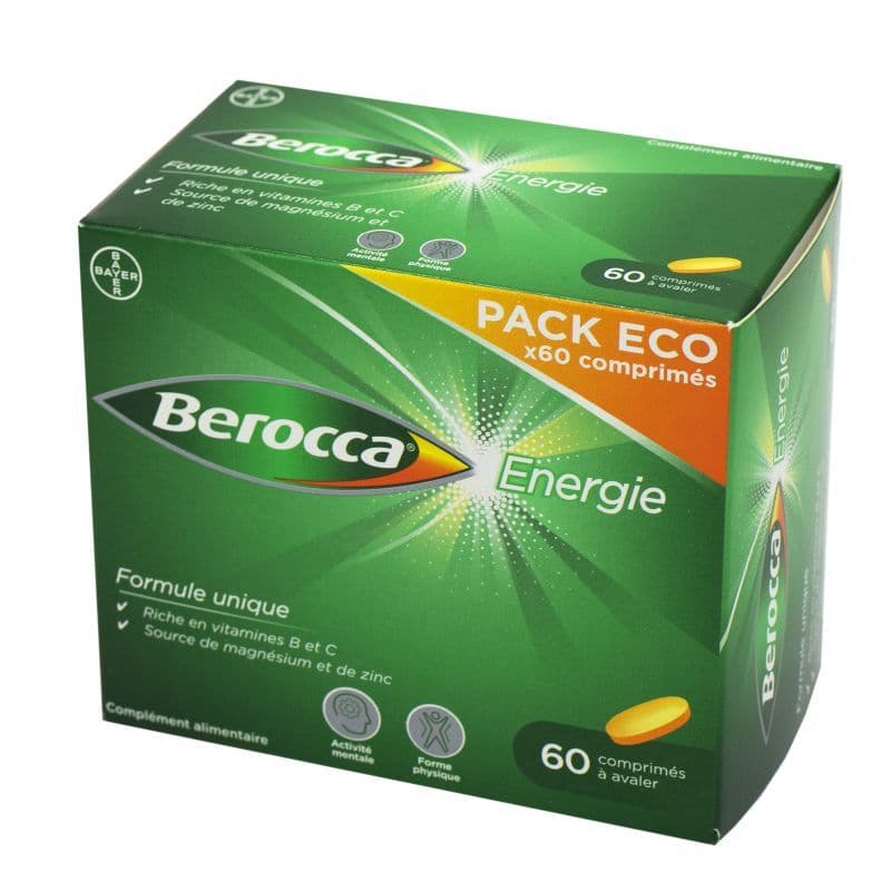 BEROCCA ENERGIE CPR PELLICULE 60 — Pharmacie Pharmavance Paris 9 Rochechouart