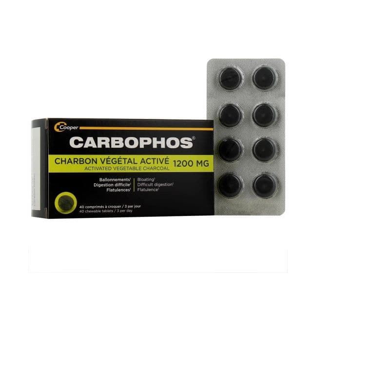 CARBOPHOS CHARBON VEG CPR 40 — Pharmacie Val de l'Aurence Limoge