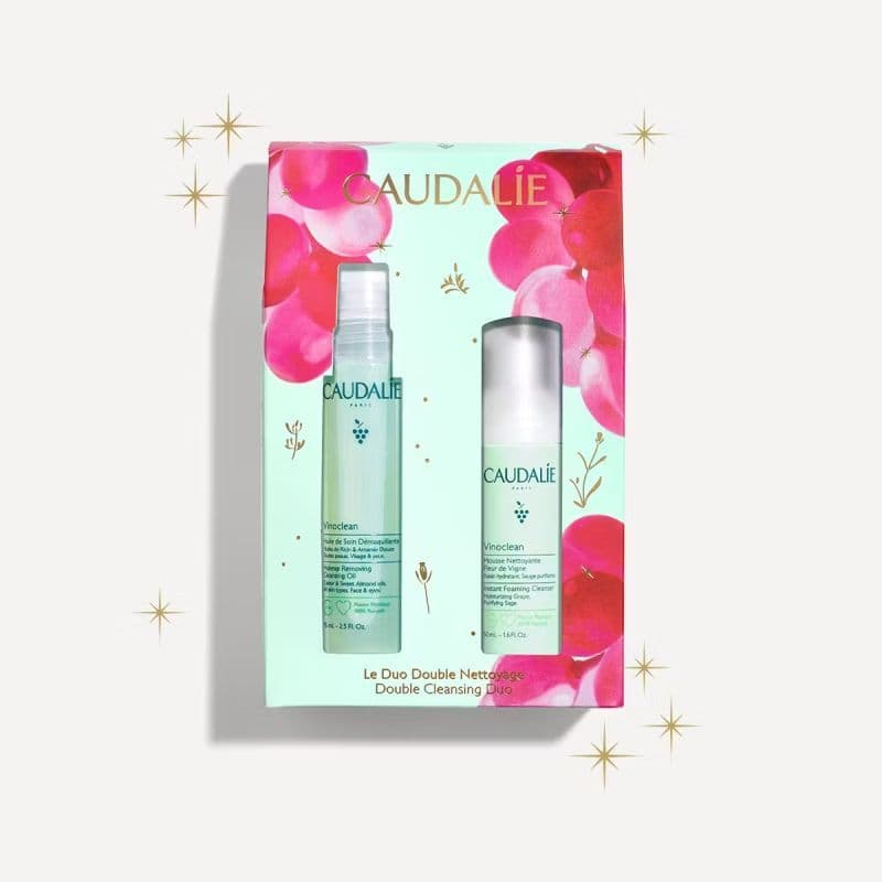 Caudalie Vinoclean Huile De Soin Demaquillante 75ml + Mousse Nettoyante Fleur De Vigne 50ml