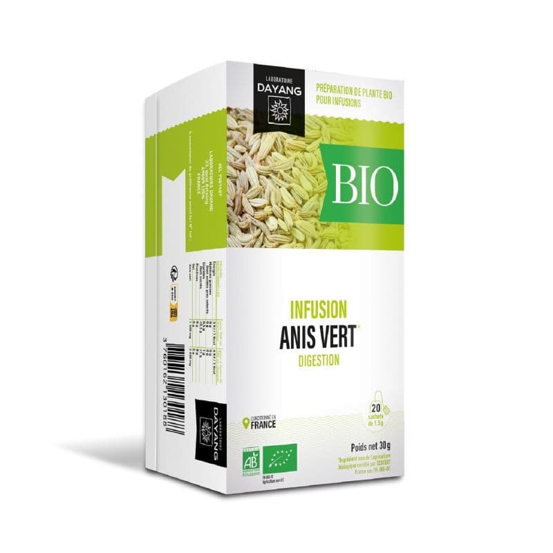 Dayang infusion bio anis vert sachet, 20 x 1,5 g — Pharmacie des Fleurs 7/7