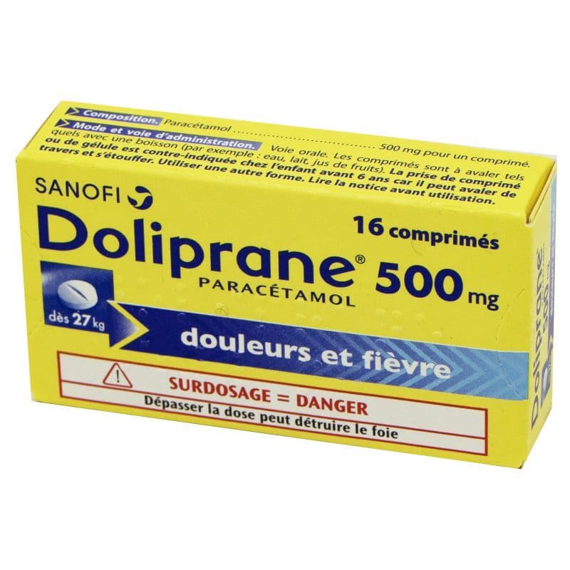 DOLIPRANE 500MG CPR 16 — Pharmacie La Bonne Mère