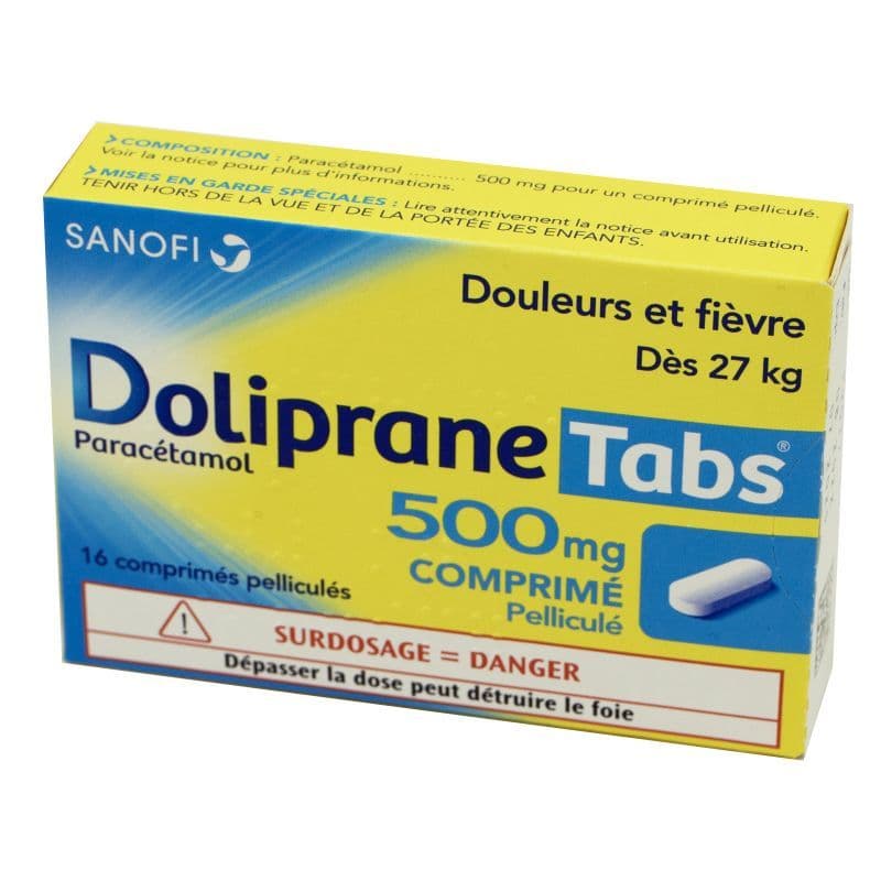 DOLIPRANETABS 500MG CPR 16 — Pharmacie du Maillon