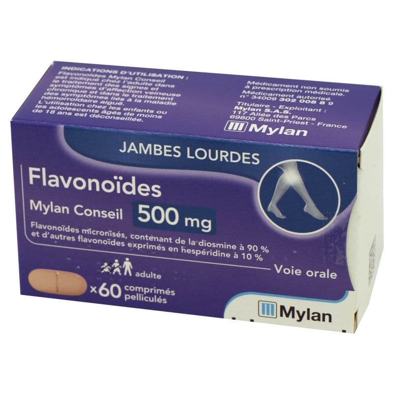 FLAVONOIDES 500MG VIATRIS CPR 60 — Pharmacie des Chalâtres