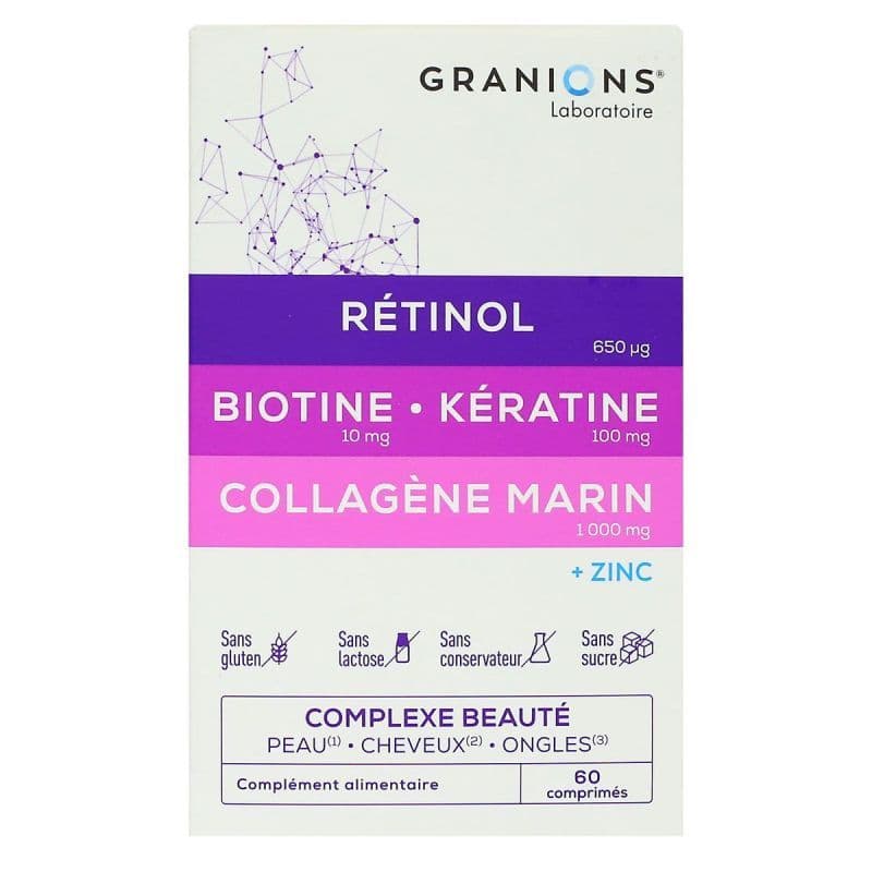 GRANIONS COMPLX PEAU CHV CPR 60 — Pharmacie Riviera