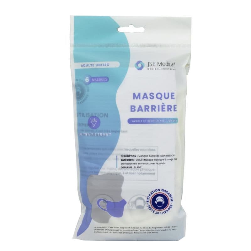 Jse Medical Masque Barriere Adulte X6