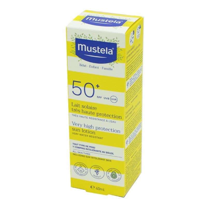 MUSTELA SOLAIRE LAIT SPF50+ 40ML — Pharmacie de la Plaine - Saint-Denis