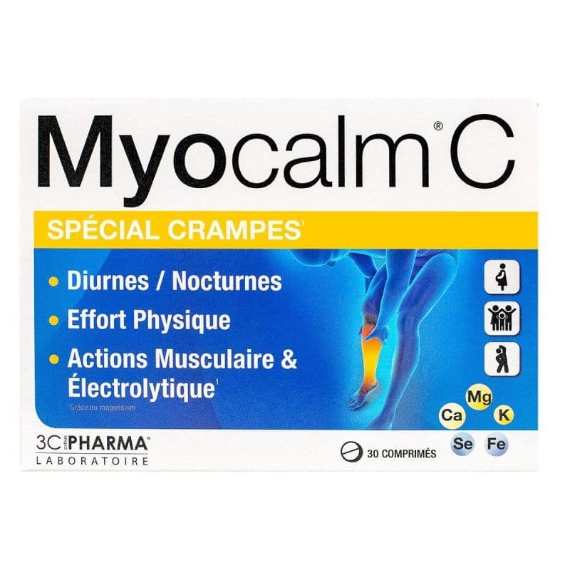3C PHARMA MYOCALM C-CRAMP CPR 30 — Pharmacie Dall'oglio Poillevey