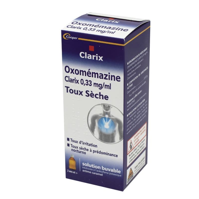 OXOMEMAZINE 0,33MG/ML CLR S/S150ML — Pharmacie Pharmagreen Boucicaut