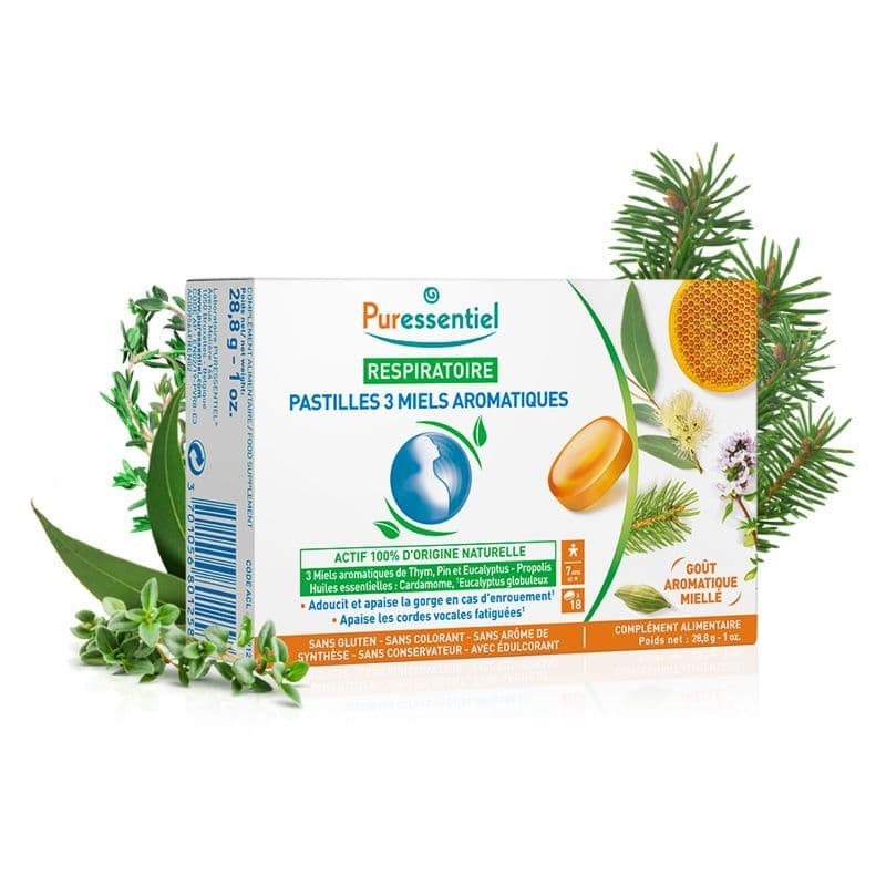 PURESSENTIEL RESP PASTIL 3 MIEL 18 — Pharmacie Comedie