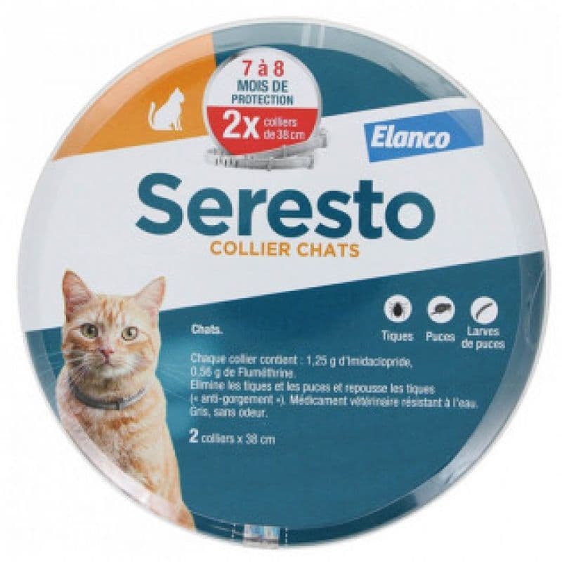 COLLIER SERESTO A/PARASIT CHAT X2 — Pharmacie Lafayette de Roubaix