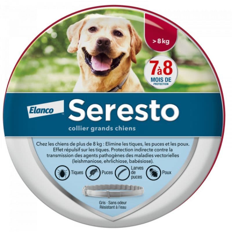 COLLIER SERESTO A/PARASIT GD CHIEN — Pharmacie du Maillon