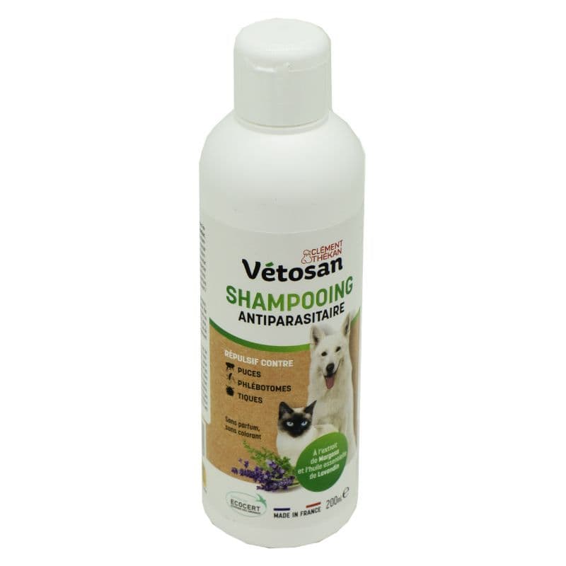 Clement Thekan Vetosan Shampooing Antiparasitaire Ecosoin 200ml — PHARMACIE DES CLINIQUES