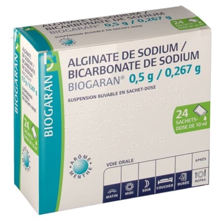 ALGINATE/BICARB SOD BIOG SACH 24 — Pharmacie Monge