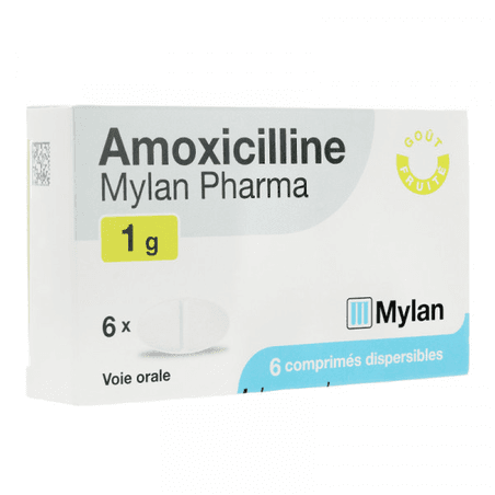 AMOXICILLINE 1G MYLAN CPR DISP6. — Pharmacie du Soleil Elsie Santé