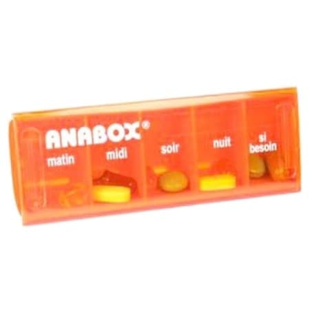 Anabox Pilulier 5 Cases Journalier — Pharmacie Bourg Achard