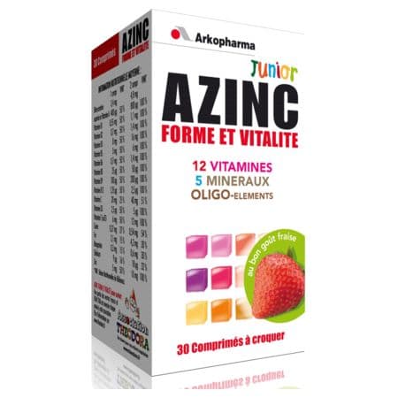 AZINC FORM/VIT JUNIOR FRAISE CPR30 — Pharmacie Monge