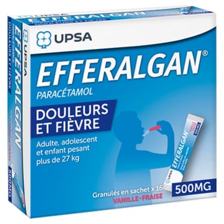 EFFERALGAN 500MG SACH 16 — Pharmacie de la mairie