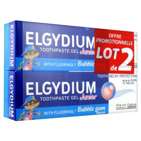 Elgydium Junior Gel Dentifrice 7/12ans Bubble 50ml X2 — Pharmacie Pharmavance Escudier