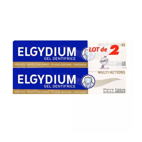 Elgydium Multi Actions Gel Dentifrice 75ml X2
