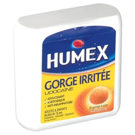 HUMEX GORGE IRRITEE LIDOC GOMME 30