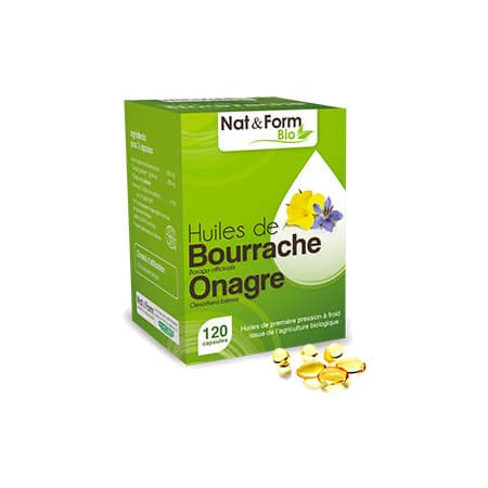 Nat Et Form Bio Huile De Bourrache Onagre Capsule 120