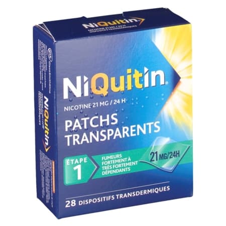 NIQUITIN 21MG/24H D/TRANSD 28. — Pharmacie Principale de Malakoff