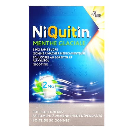 NIQUITIN 2MG MENTH GLAC S/S GOMM30 — Pharmacie Pharmavance Saint Ouen
