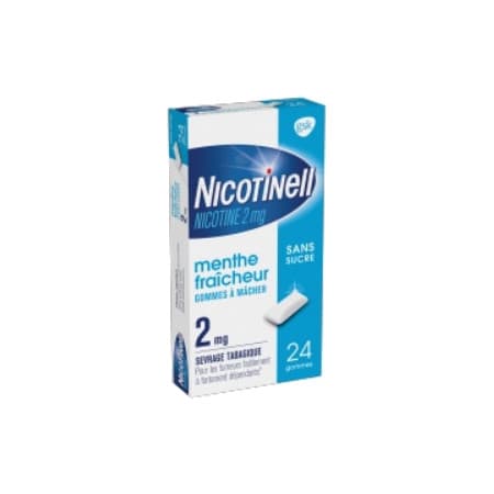 NICOTINELL 2MG GOMME MENTHE S/S 24