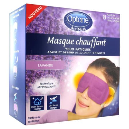 Optone Actimask Masque Chauffant Yeux Lavande 8 — Pharmacie porte de la villette