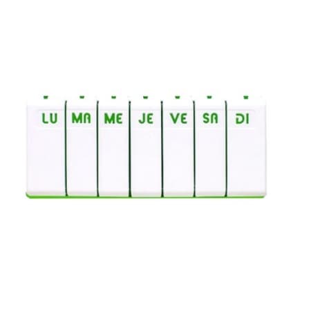 Pilbox Tempo Distributeur Hebdomadaire Vert — Pharmacie Du Chatelet - Orleans