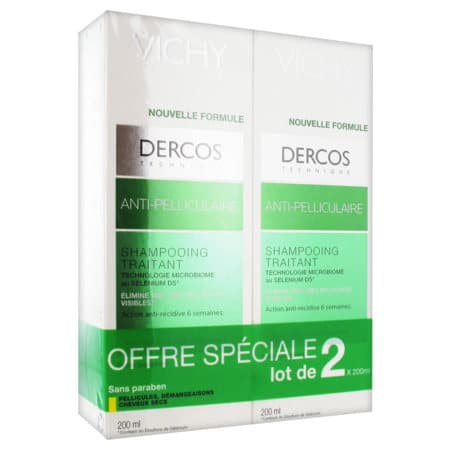 DERCOS SH A/PEL SEC 200MLX2 — Pharmacie Fellous