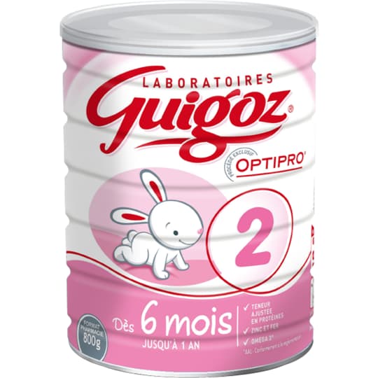 GUIGOZ LAIT OPTIPRO 2AGE PDR 780G — Pharmacie Lafayette de Roubaix