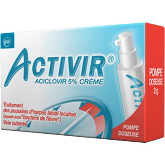 ACTIVIR 5% CR POMPE DOSE 2G — Pharmacie des Cascades