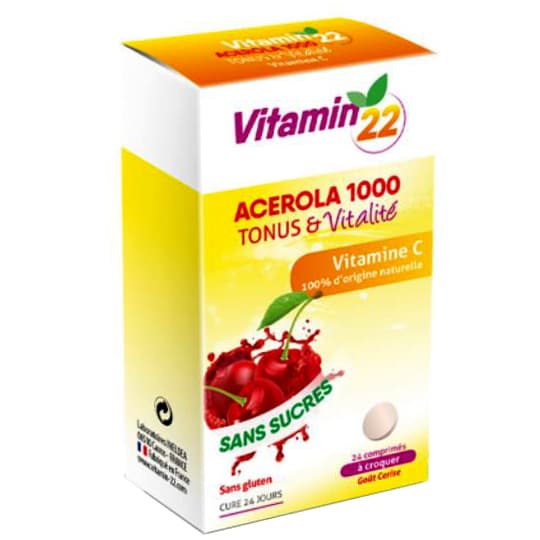 VITAMIN'22 ACEROLA 1000 CPR CROQ24 — Pharmacie des Couronneries
