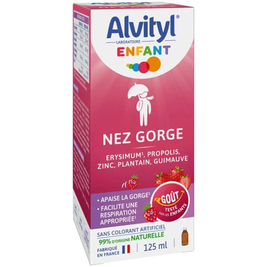 ALVITYL ENFANT NEZ GORGE 125 ML — Pharmacie du Maillon