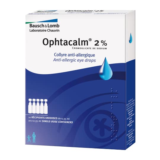 OPHTACALM 2% COL UNIDOSE 0,35ML 10 — Pharmacie Marie Stuart