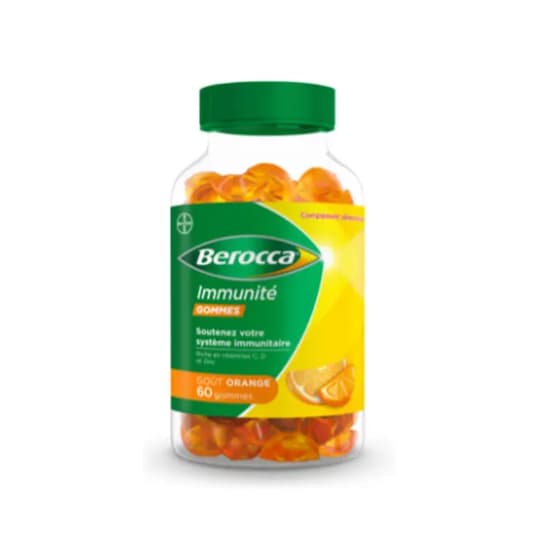 BEROCCA IMMUNITE ORANGE GOMME 60 — Pharmacie Carnot