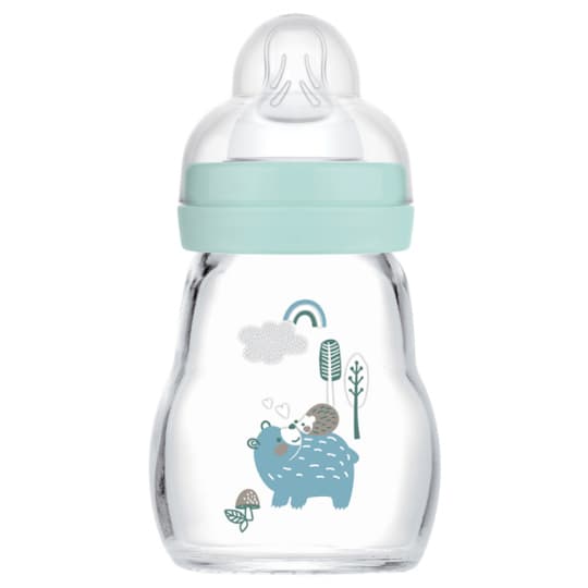 BIB MAM VERRE TETIN DEB1 BLEU170ML — Pharmacie des Mèches