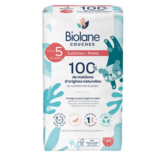 BIOLANE COUCHE CULOTTE ECO T5 X40 — Pharmacie Bourg Achard