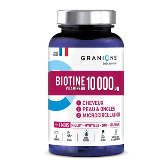 GRANIONS BIOTINE 10 000UG CPR 60 — Pharmacie Tasseel