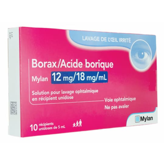 BORAX/AC.BORIQUE VTS SOL OPH 5ML10 — Pharmacie Rollin Centre
