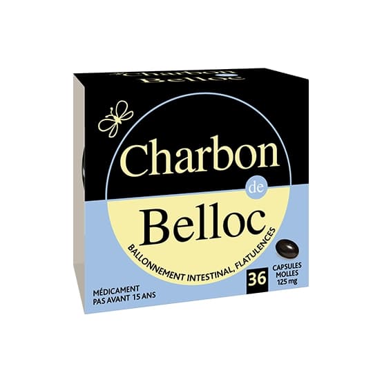 CHARBON DE BELLOC 125MG MET CAPS36 — Pharmacie des Cascades