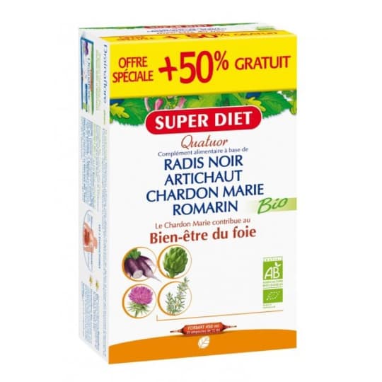 SUPERDIET QUATU B-E FOIE BIO AMP30 — Pharmacie Pharmagreen Boucicaut